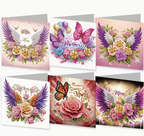 Diamond Painting 6 Stück Muttertagkarten